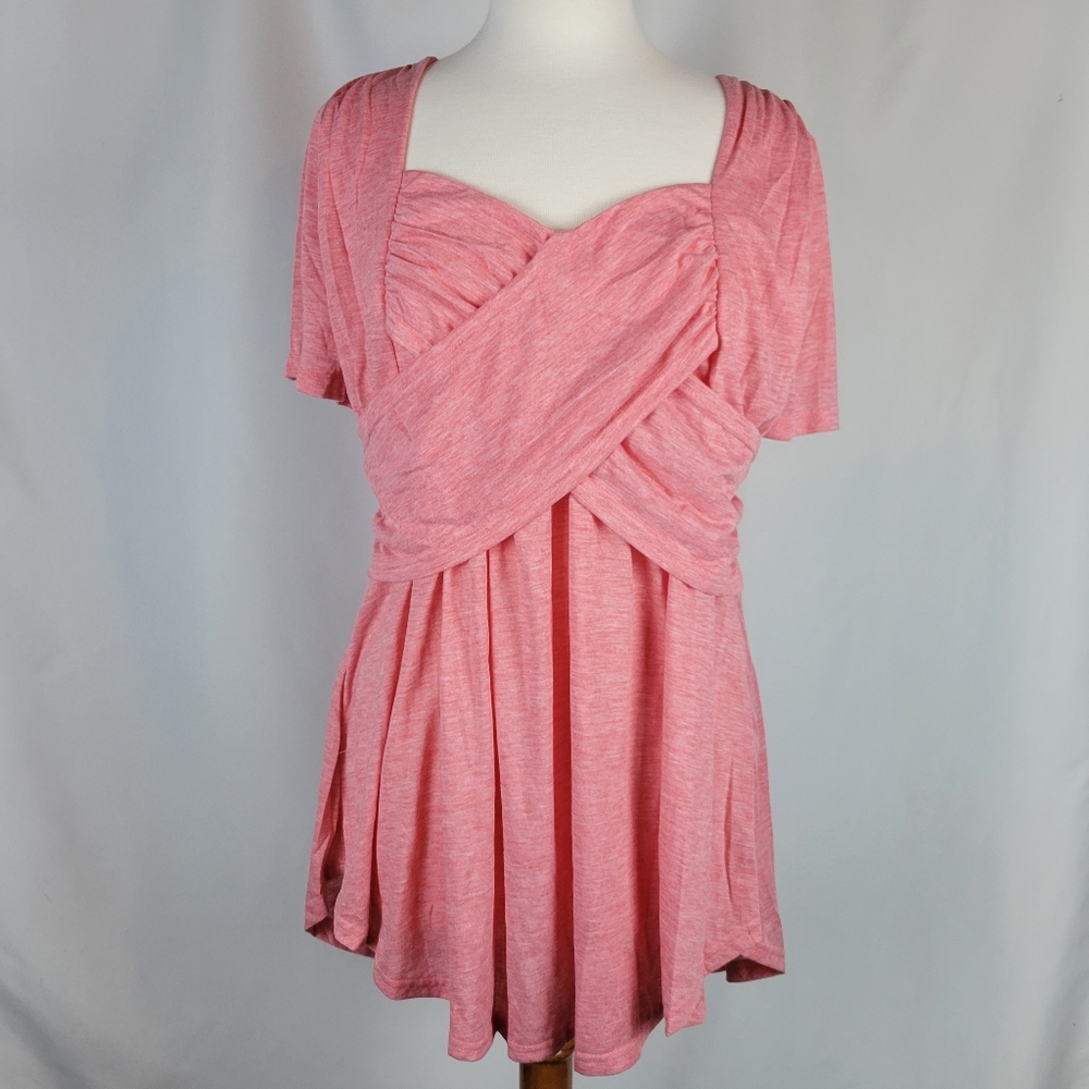 Rosegal Plus Size Ruched Sweetheart Tee